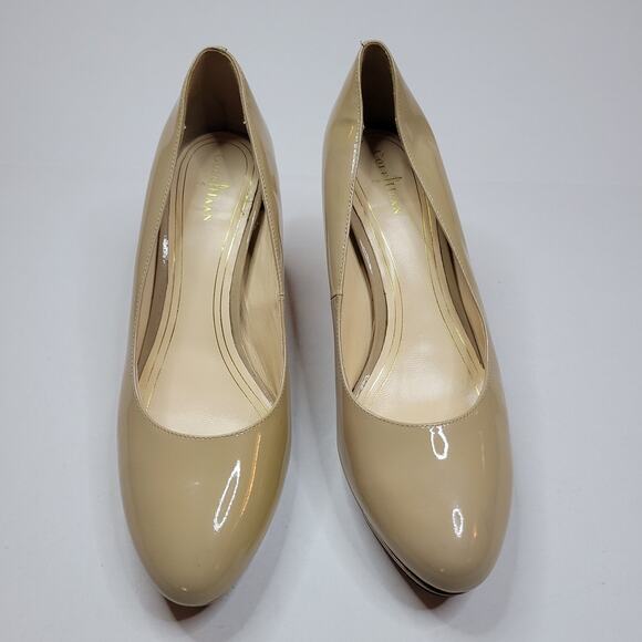 Cole Haan NikeAir Women's Nude Beige Patten Leather Pumps 3" Heel Size 9.5B - Picture 3 of 9